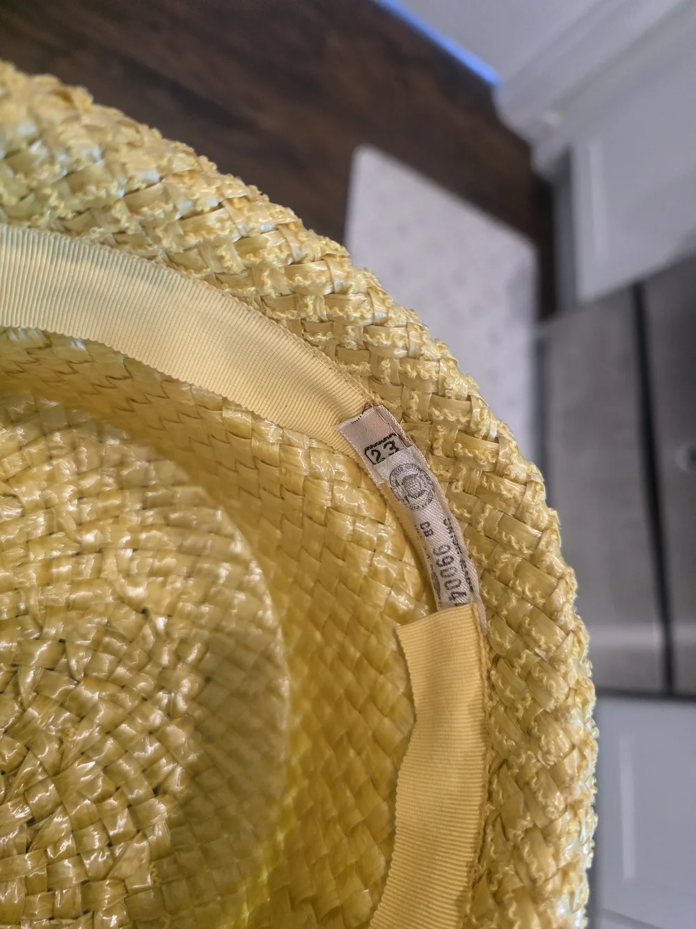 1950s Vintage Woven Straw Hat With Ribbon Trim - Picture 5 of 6